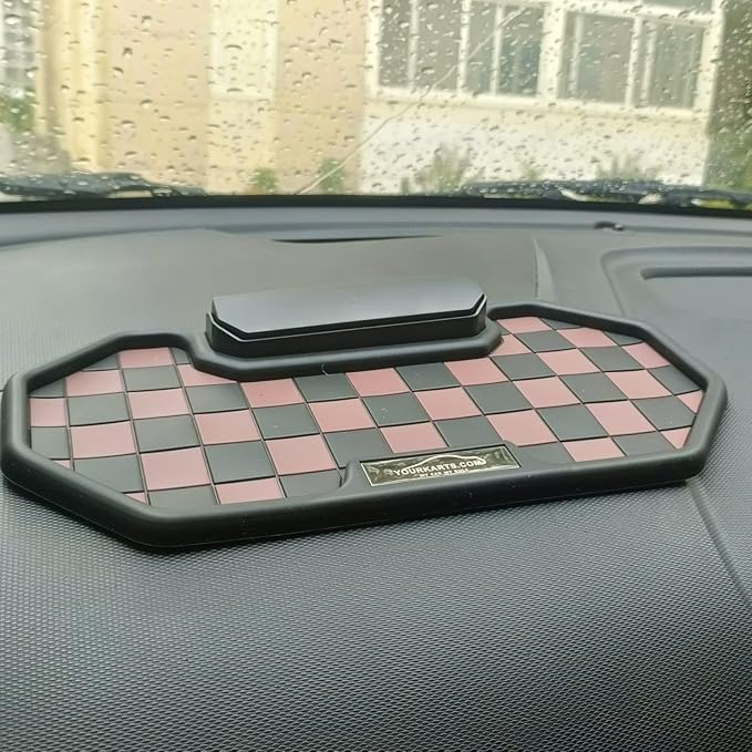 Yourkarts Anti-Slip Car Dashboard Mat for Phone, Universal Non-Slip Sticky Rubber Pad, Superior Anti-Slip Technology (Octagon