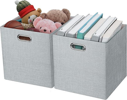 Thicker Fabric Storage Cubes 13 inch Collapsible Storage Bins for Organization, Cubby Storage Boxes for Organizing Shelf Cabi