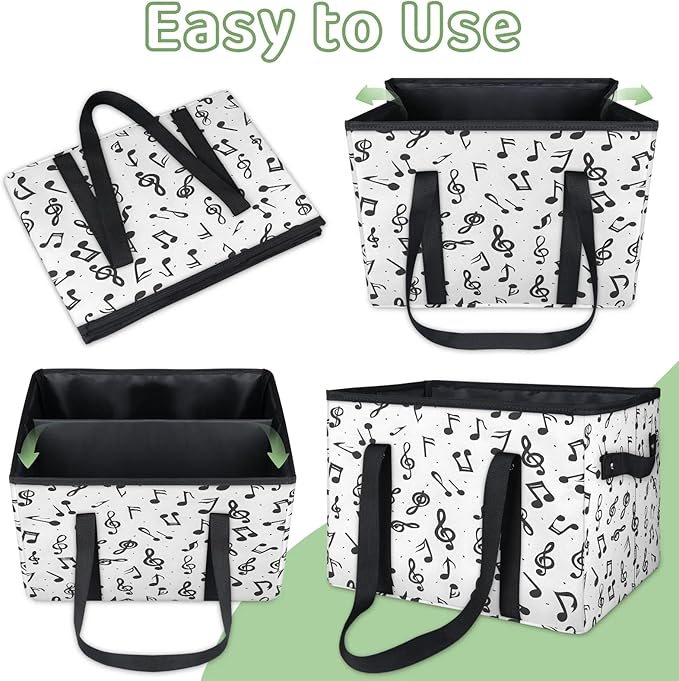 Reusable Grocery Bag, Foldable Large Shopping Tote Bag for Groceries Kitchen Picnic Car Trunk