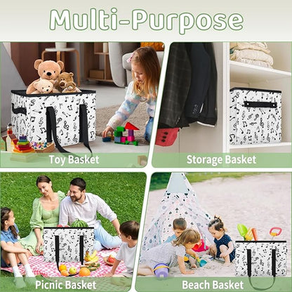 Reusable Grocery Bag, Foldable Large Shopping Tote Bag for Groceries Kitchen Picnic Car Trunk