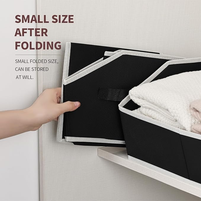 Homsorout Closet Baskets for Shelves Trapezoid - Decorative Storage Baskets with Handle, Closet Bins for Organization, Shelf 