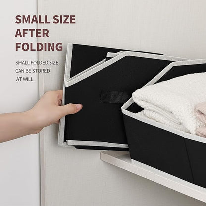 Homsorout Closet Baskets for Shelves Trapezoid - Decorative Storage Baskets with Handle, Closet Bins for Organization, Shelf 