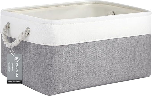 Large Storage Baskets- 15.7x11.8x8.26 inch Storage Bins for Shelves and Closet Organizing, Foldable Fabric Bin for Home Organ