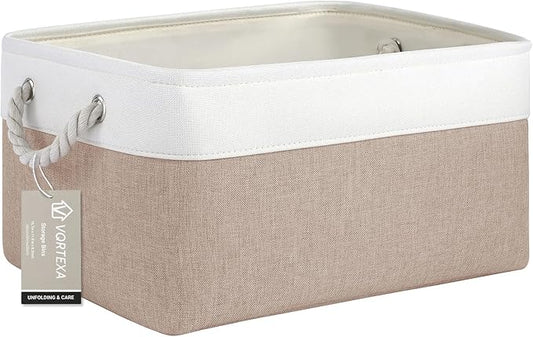 Large Storage Baskets- 15.7x11.8x8.26 inch Storage Bins for Shelves and Closet Organizing, Foldable Fabric Bin for Home Organ