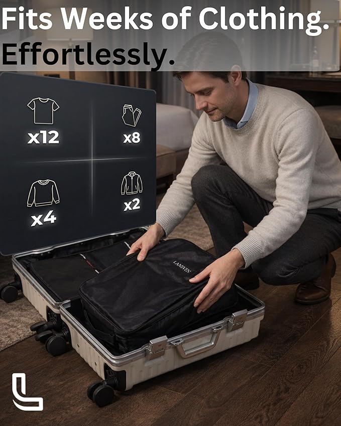 Vacuum Packing Bags for Travel – cordless travel vacuum bag set, Save 60% Space, Maximize Storage, Vacuum Packing Cubes, TSA 