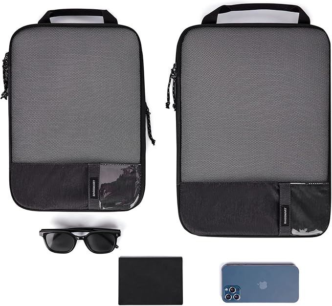 BAGSMART 6 Set /4 Set/2 Set Compression Packing Cubes for Travel, Lightweight Luggage Organizer Bags, Durable Space Saver Bag