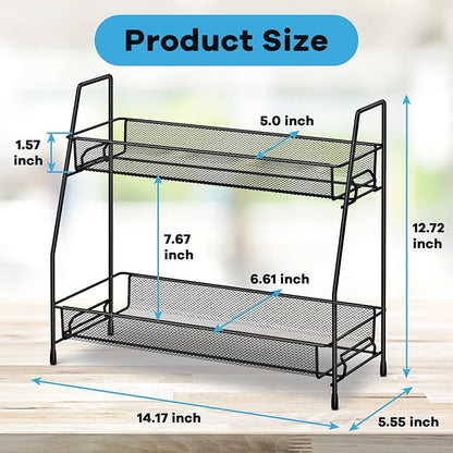 SPISPI Spice Rack Organizer for Cabinet, Bathroom Organizer Countertop, Bathroom Counter Organizer, Kitchen Countertop Organi