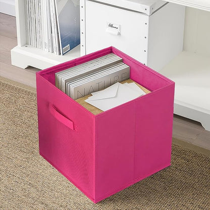 ShellKingdom Storage Bins, Foldable Fabric Storage Cubes And Cloth Storage Organizer Drawer For Closet And Toys Storage, 6 Pa