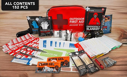 152 PCS Waterproof First Aid Kit, Portable Small Boat Dry Bag Bug Out Bags, Emergency Medical Kit Ideal for Boating, Camping,