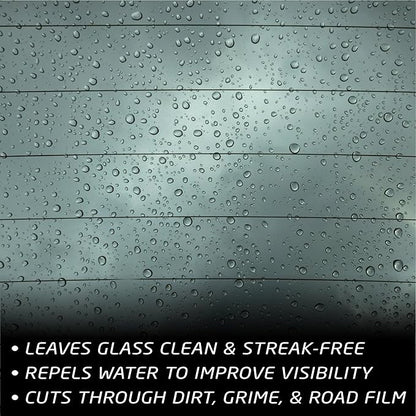 Formula 1 Glass Cleaner with Rain Repellent - Windshield Cleaning Spray for Streak-Free Finish, Improve Visability in Rain, S