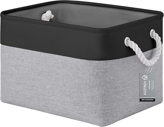 Large Storage Baskets- 15x11x10 inch Storage Bins for Shelves and Closet Organizing, Foldable Fabric Bin for Home Organizatio