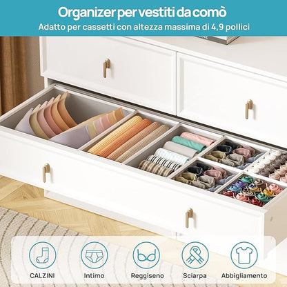 Vtopmart 12 Pack Baby Clothes Organizer, Dresser Drawer Organizer for Baby Clothing, Foldable Fabric Closet Drawer Storage Bi