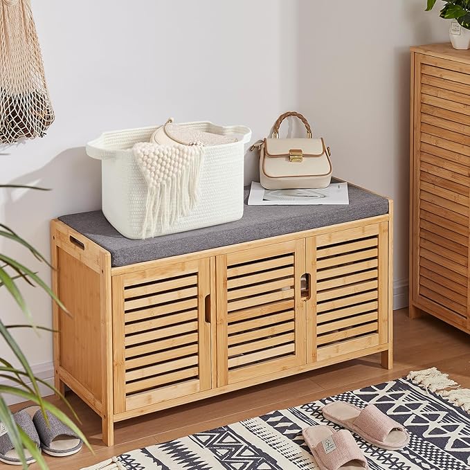 OIASKET Storage Baskets for Organizing, Woven Baskets for Shelves, Rectangle Decorative Organizer for Storage Clothes, Toy, B