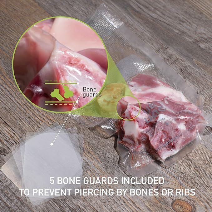 Wevac Vacuum Sealer Bags 100 Quart 8x12 Inch for Food Saver, Seal a Meal, Weston. Commercial Grade, BPA Free, Heavy Duty, Gre