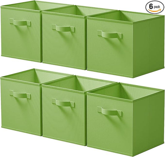 Cupic Cupid 11 Inch Storage Cube, Fabric Cube Storage Bin with Handles, Storage Cube Organizer for Clothes and Toys, Collapsi