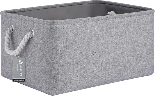 Large Storage Baskets- 15.7x11.8x8.26 inch Storage Bins for Shelves and Closet Organizing, Foldable Fabric Bin for Home Organ