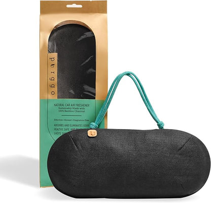 Car Air Freshener - Lasts 365+ Days No Chemicals 100% Activated Bamboo Charcoal Fragrance-Free Deodorizer, Natural Auto Odor 