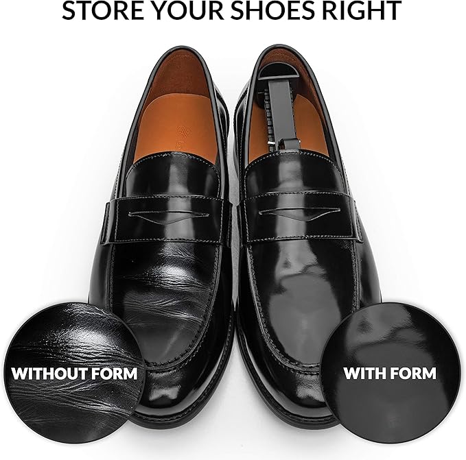 WAJJ 50 Pairs Practical Adjustable Length Men Shoe Tree Stretcher Holder Shaper Support(Men Black