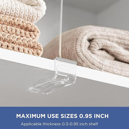HBlife 10 Pack Clear Shelf Dividers, Vertical Purse Organizer for Closet Perfect for Sweater, Shirts, Handbags in Bedroom and