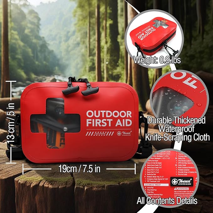 152 PCS Waterproof First Aid Kit, Portable Small Boat Dry Bag Bug Out Bags, Emergency Medical Kit Ideal for Boating, Camping,