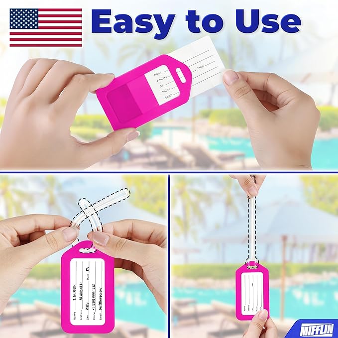 Luggage Tags (Variety, 50 PK), Bag Tag for Baggage, Suitcase Tags Bulk