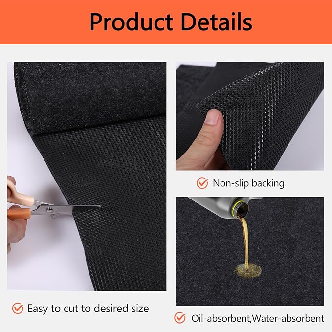 Oil Spill Mat, 48×72 Inch Garage Floor Mat for Under Car, Waterproof, Reusable Washable Premium Oil Absorbent Pads Protects F