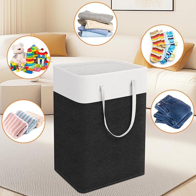 TasticTotes laundry basket 3-Pack, laundry hamper, Hamper with handles, collapsible laundry baskets, Waterproof dirty clothes