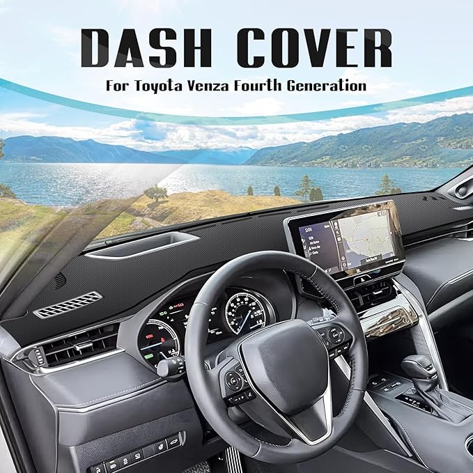FIILINES Dash Cover Fit for 2021-2024 Toyota Venza Accessories Dashboard Mat Dash Cover for Venza Accessories Sunshade Nonsli