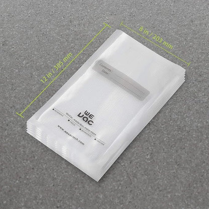 Wevac Vacuum Sealer Bags 100 Quart 8x12 Inch for Food Saver, Seal a Meal, Weston. Commercial Grade, BPA Free, Heavy Duty, Gre