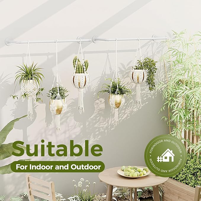 Bamworld Hanging Planters 2PCS for Indoor Plants Hanging Plant Holder Plant Hanger Indoor Ceiling Window Plant Shelves Wall M