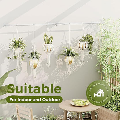 Bamworld Hanging Planters 2PCS for Indoor Plants Hanging Plant Holder Plant Hanger Indoor Ceiling Window Plant Shelves Wall M