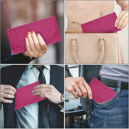 VOCHIC Money Wallet, Money Organizer for Cash with 6 Zippered Pocket Multipack Money Pouch, Cash Bill Organizer, Money Bag Small Travel Money Holder for Budgeting, Receipt and Tips