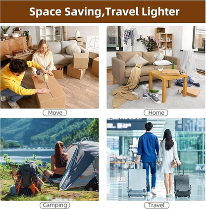 15 Pack Vacuum Compression Bags for Travel, Carry-on Size Seal Packing Cubes for Luggage,Vacuum Storage Bags, Space Saver for