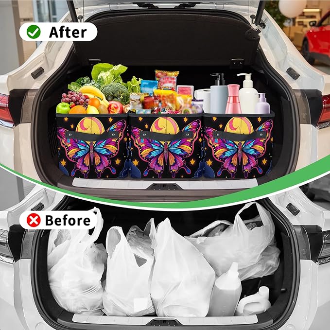 Reusable Grocery Bags Heavy Duty Shopping Bags Foldable Large Tote Bags with Long Handles & Hard Bottom