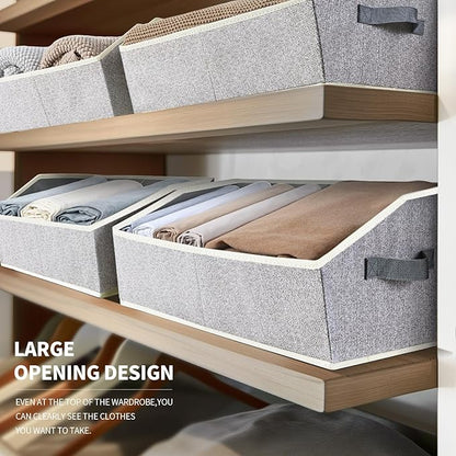 Homsorout Trapezoid Closet Shelf Organizer - Large Baskets for Organizing, Storage Baskets for Shelves, Cubbies Storage Bins 
