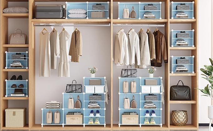 AWTATOS Closet Organizer 6 Cube Storage Shelves Portable Closet Clothes Organizers and Storage Stackable Cubby Shelving for C