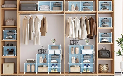 AWTATOS Closet Organizer 6 Cube Storage Shelves Portable Closet Clothes Organizers and Storage Stackable Cubby Shelving for C