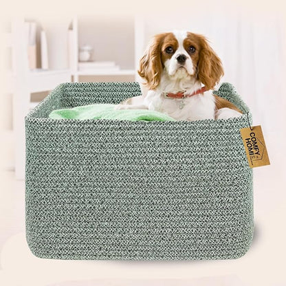 COMFY-HOMI 3Pack Small Woven Cotton Rope Basket for Organizing, Gift Baskets for Handles, Empty Gift Baskets, Medium Rope Bas