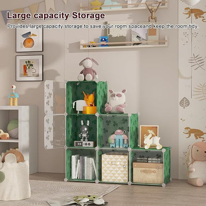 C&AHOME Cube Storage Organizer with Doors, 6-Cube Shelves, DIY Plastic Modular Bookshelf, Closet Clothes Storage Shelving Ide