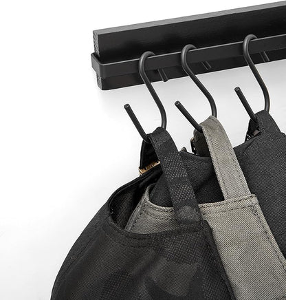 Mkono Hat Rack for Wall Wooden Baseball Caps Organizer with 20 Hooks Rustic Cowboy Hat Hanger Wall Mounted Caps Display Rack 
