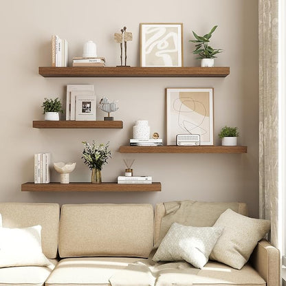 Dreamland 40 Inch Floating Shelves for Wall,8 Inch Deep Floating Shelves,40" W x 8" D Wall Shelves for Bedroom,Living Room, K