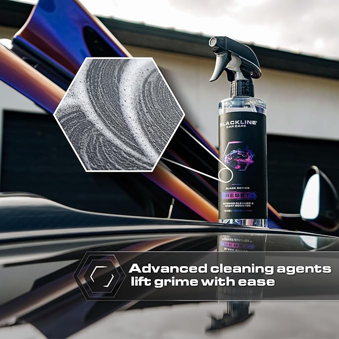 Blackline Luxury Scented Interior Cleaner Reset Deep Cleans & Deodorizes All Surfaces, pH-Neutral High-Foam Formula, Long-Las