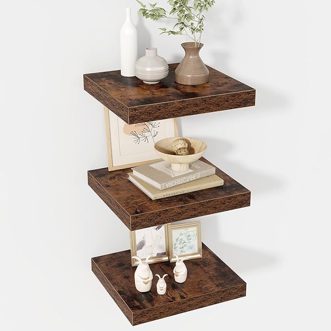 12 Inch Floating Shelves, 12" Deep Floating Shelf Wall Mounted, 12" Wall Shelves, Rustic Deep Bookshelf, Extra Deeper Display