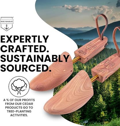 HOUNDSBAY Cowboy Boot Trees, Cedar Western Boot Tree for Men & Women, Shoe Tree for Boots, Boot Stretcher & Shaper