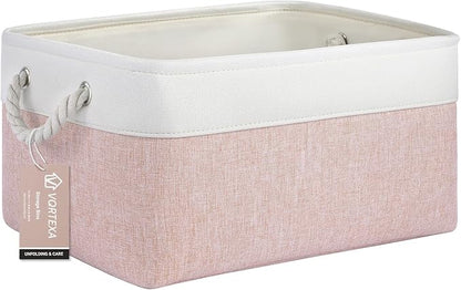 Large Storage Baskets- 15.7x11.8x8.26 inch Storage Bins for Shelves and Closet Organizing, Foldable Fabric Bin for Home Organ