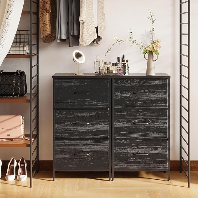 AODK Dresser for Bedroom Nightstand Small Dressers Chest of Drawers End Table for Living Room, Closet Dresser with 3 Storage 