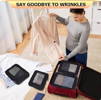 Ultralight Compression Packing Cubes Travel for Suitcases ，Compressible Mesh Packing Cubes for Travel Women Packing Organizer