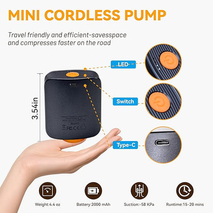 Travel Vacuum Bags for Clothing with Rechargeable Cordless Pump,Vacuum Storage Bags,15 Pack Vacuum Bags,Compression Packing f