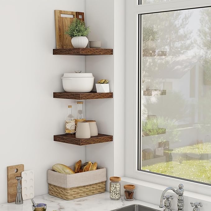 12 Inch Floating Shelves, 12" Deep Floating Shelf Wall Mounted, 12" Wall Shelves, Rustic Deep Bookshelf, Extra Deeper Display