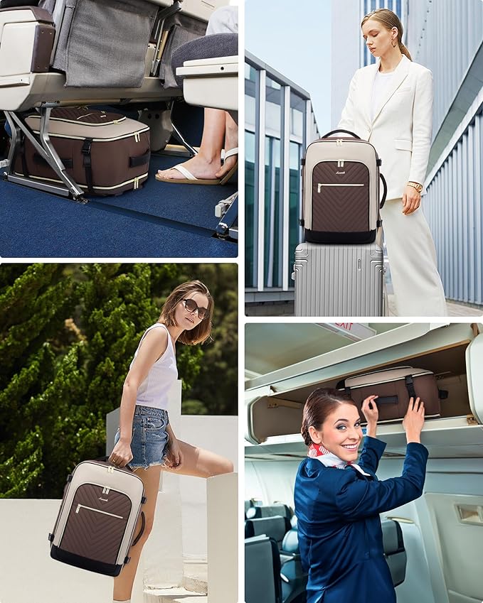 LOVEVOOK Large Travel Backpack for Women, TSA Carry on Backpack for Airplanes, 50L Personal Item Travel Bag for Women fits 17
